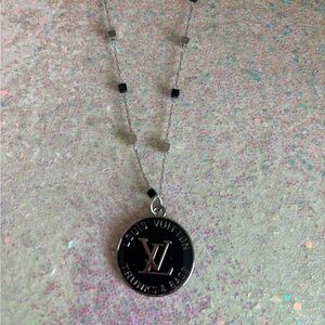 Silver and Black Pendant Necklace